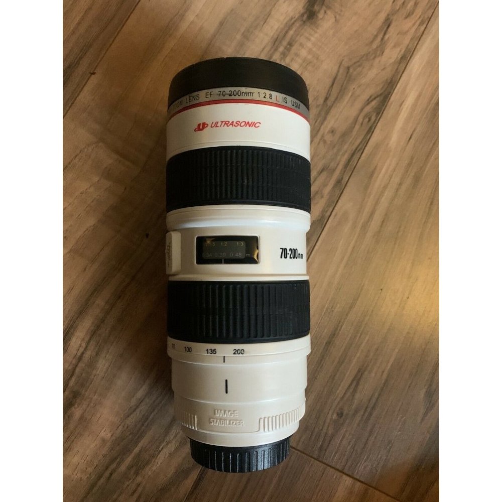 Camera Lens Caniam Novelty White Coffee Travel Mug